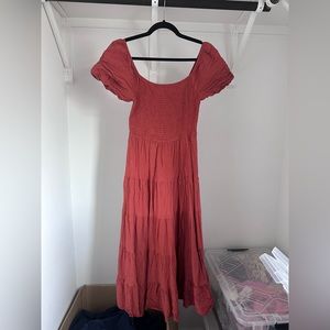 Smocked Midi/Maxi Puff Sleeve Dress